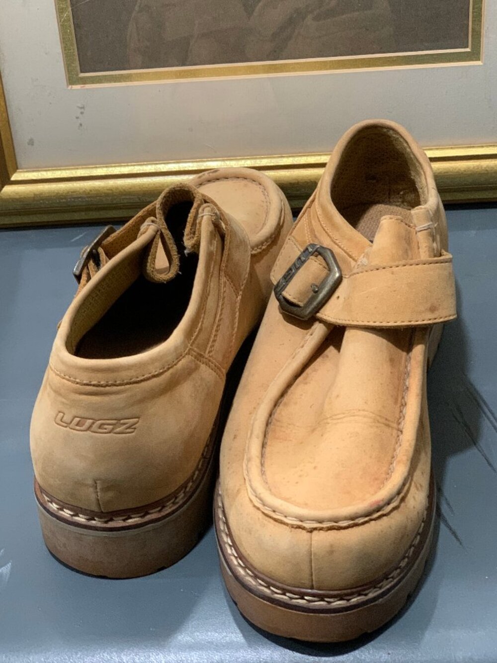 VINTAGE LUGZ NY LUG CO. LOW-CUT CHUNKY LEATHER SHOES SIZE 9.5